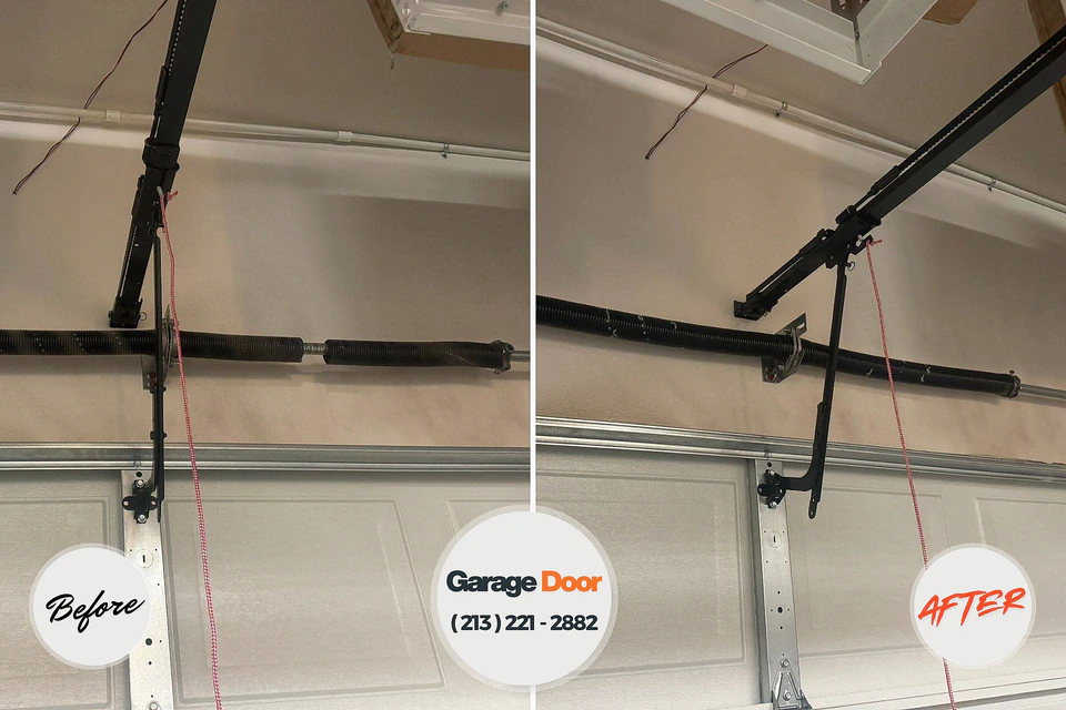 Before and after: garage door repair Wellsboro, PA